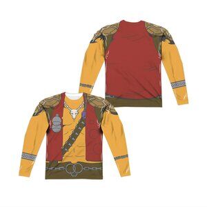 Men's Tmnt Ninja Turtles Bebop Costume Long Sleeve T-Shirt White Large